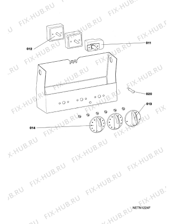 Взрыв-схема комплектующей Electrolux ETN1224 - Схема узла Functional parts